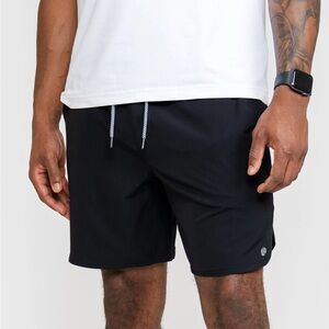 Rhoback Black Grit Gym Short with Adjustable Waist